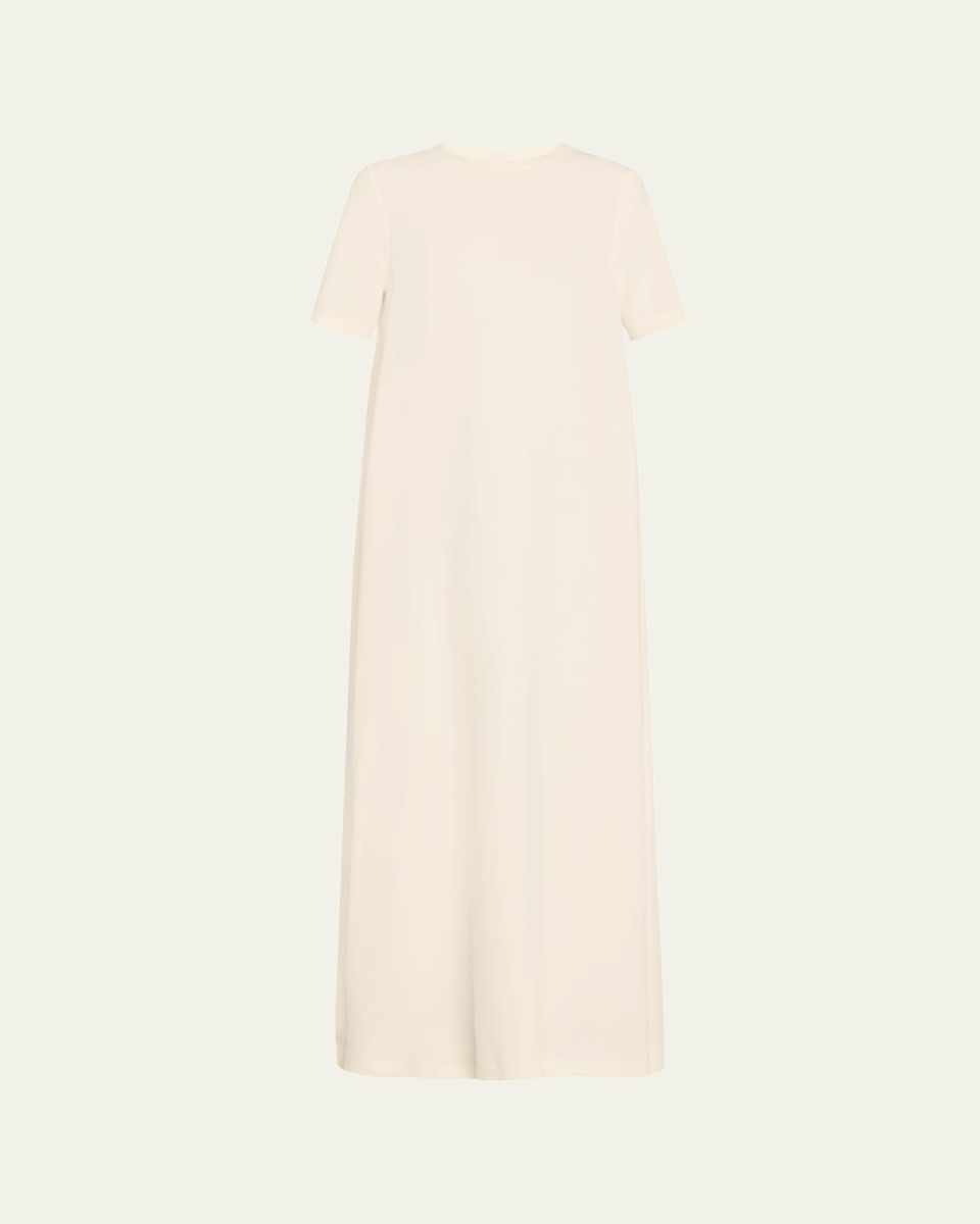 Long Silk T-Shirt Dress